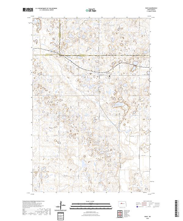 US Topo 7.5-minute map for Ruso ND
