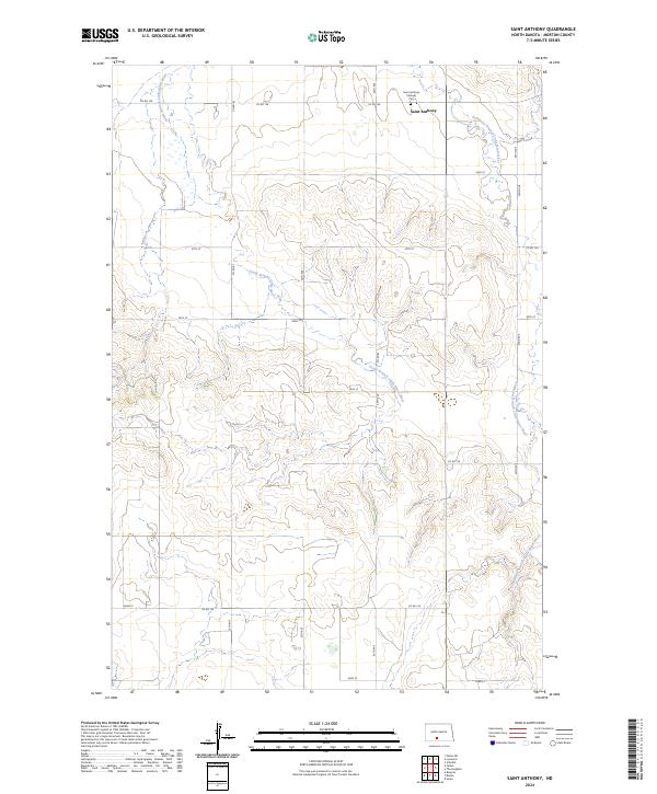 US Topo 7.5-minute map for Saint Anthony ND