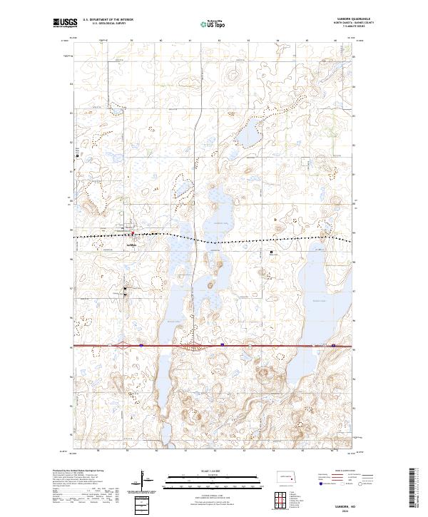 US Topo 7.5-minute map for Sanborn ND