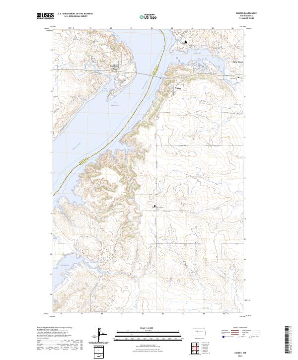 US Topo 7.5-minute map for Sanish ND