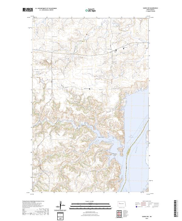 US Topo 7.5-minute map for Sanish NW ND