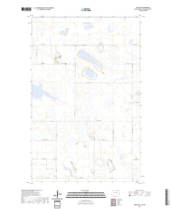 US Topo 7.5-minute map for Sarles NE NDMB