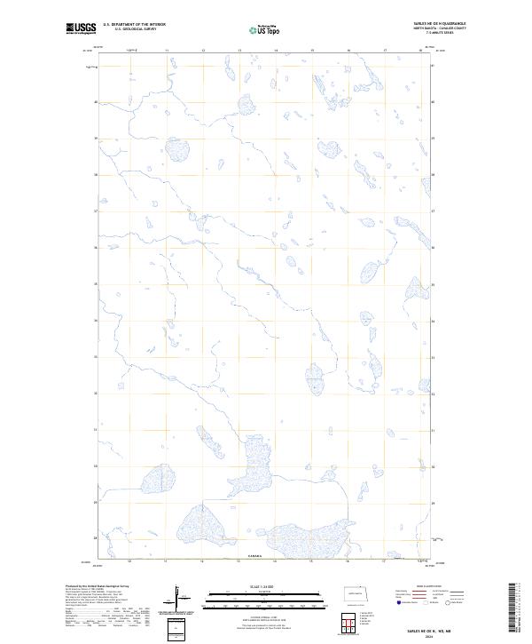 US Topo 7.5-minute map for Sarles NE OE N NDMB