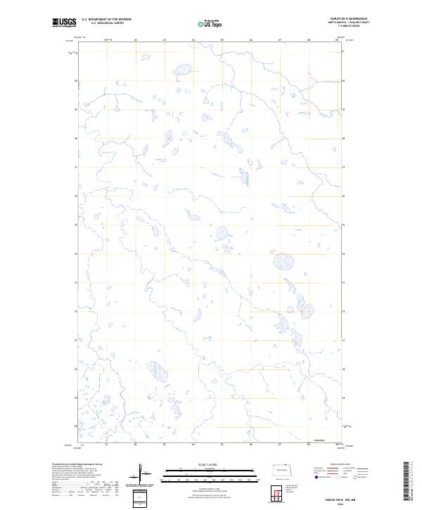 US Topo 7.5-minute map for Sarles OE N NDMB