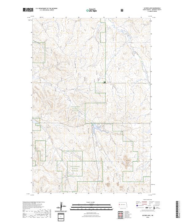 US Topo 7.5-minute map for Sather Lake ND