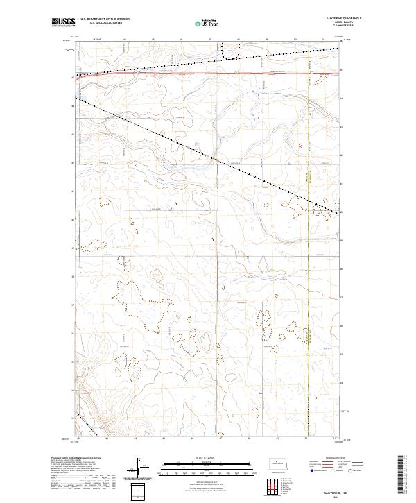 US Topo 7.5-minute map for Sawyer NE ND