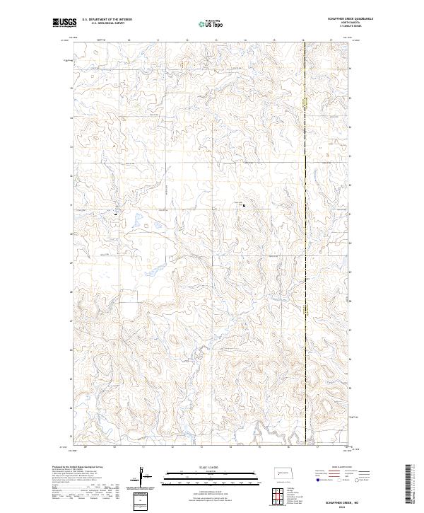 US Topo 7.5-minute map for Schaffner Creek ND