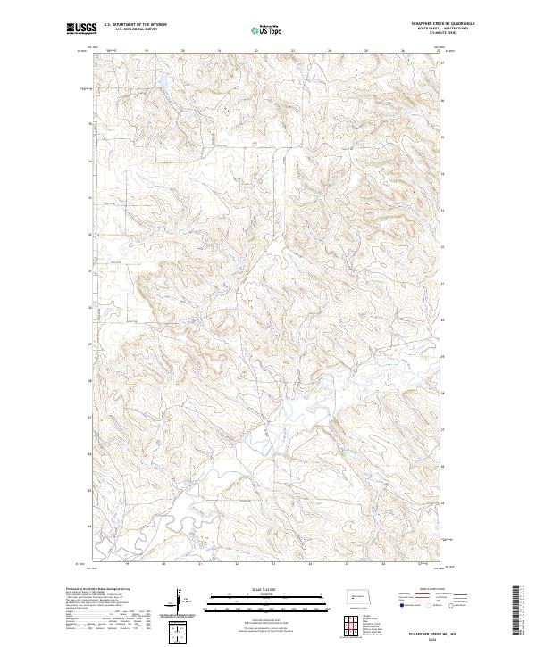 US Topo 7.5-minute map for Schaffner Creek NE ND