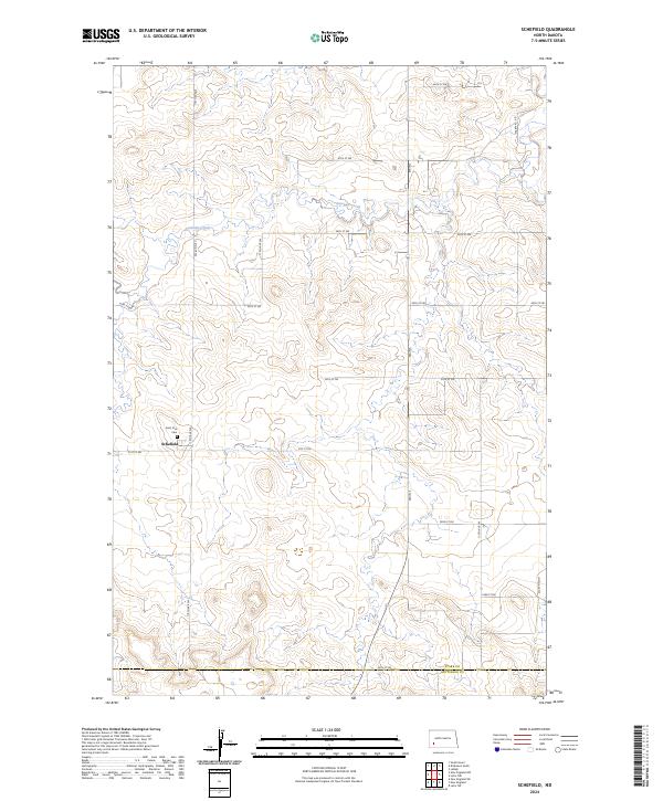 US Topo 7.5-minute map for Schefield ND