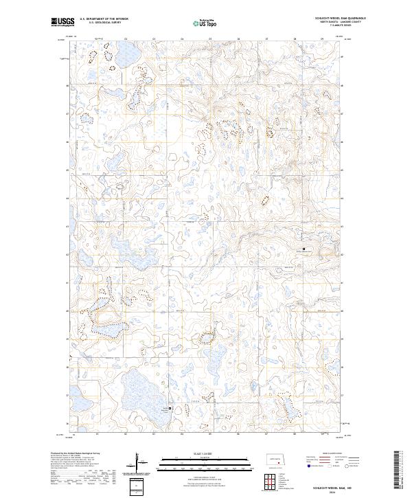 US Topo 7.5-minute map for Schlecht-Weixel Dam ND