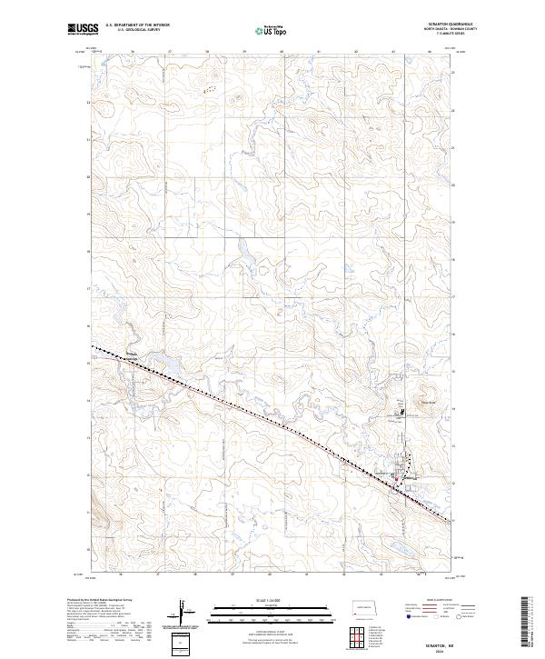 US Topo 7.5-minute map for Scranton ND