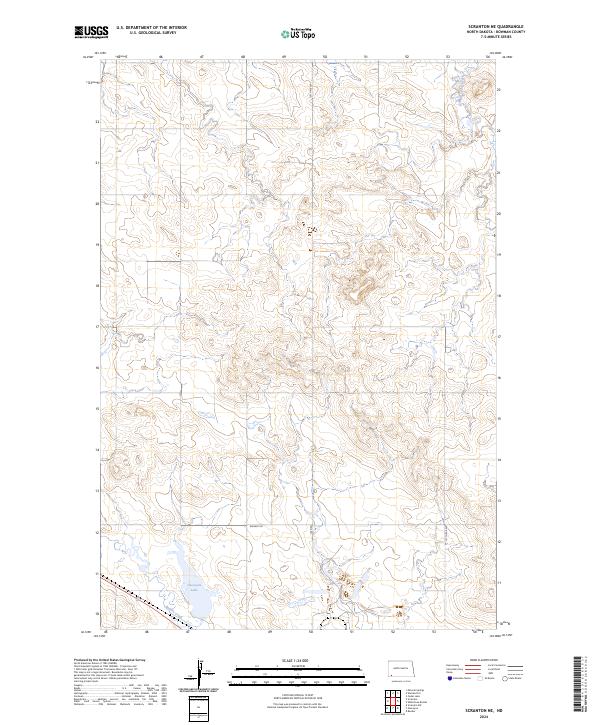 US Topo 7.5-minute map for Scranton NE ND