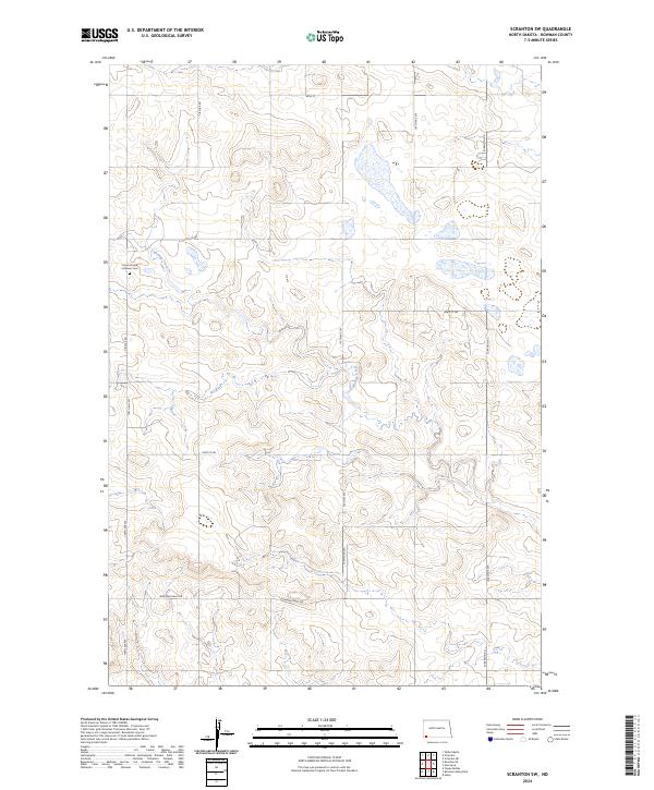 US Topo 7.5-minute map for Scranton SW ND