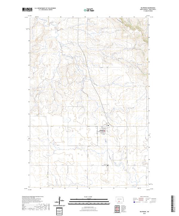 US Topo 7.5-minute map for Selfridge ND
