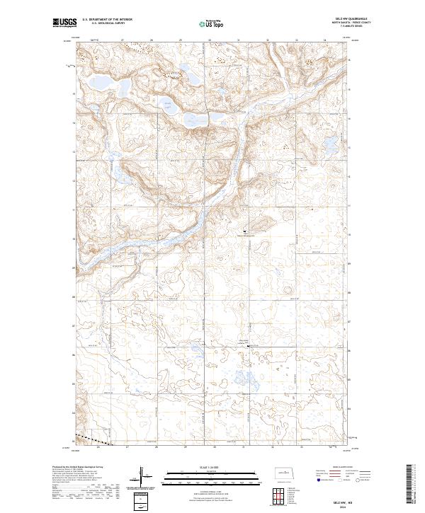 US Topo 7.5-minute map for Selz NW ND