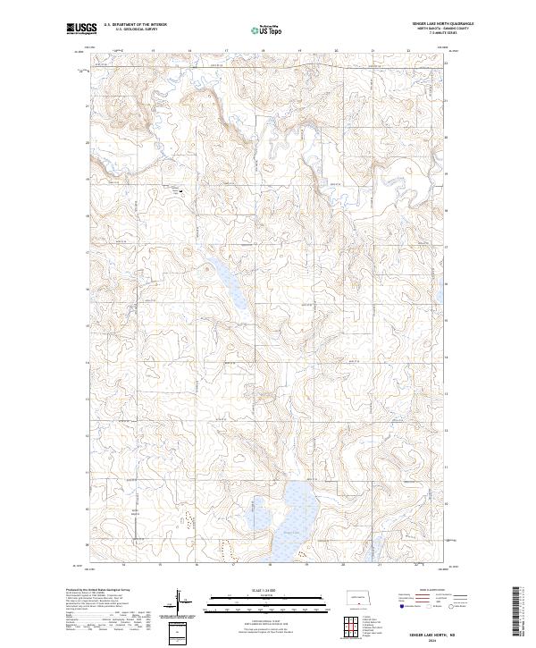 US Topo 7.5-minute map for Senger Lake North ND