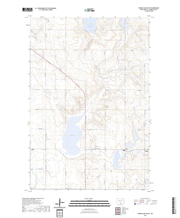 US Topo 7.5-minute map for Senger Lake South ND