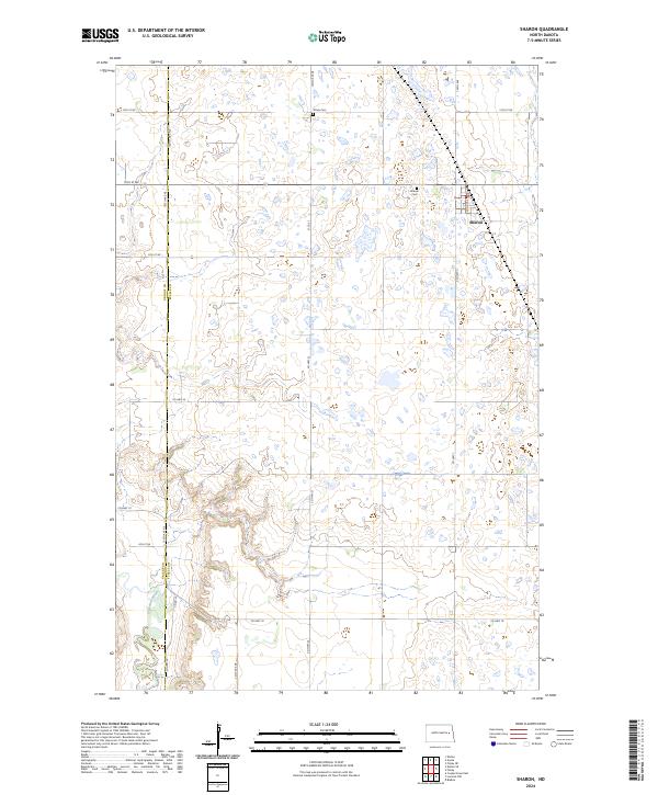 US Topo 7.5-minute map for Sharon ND
