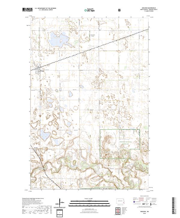 US Topo 7.5-minute map for Sheldon ND