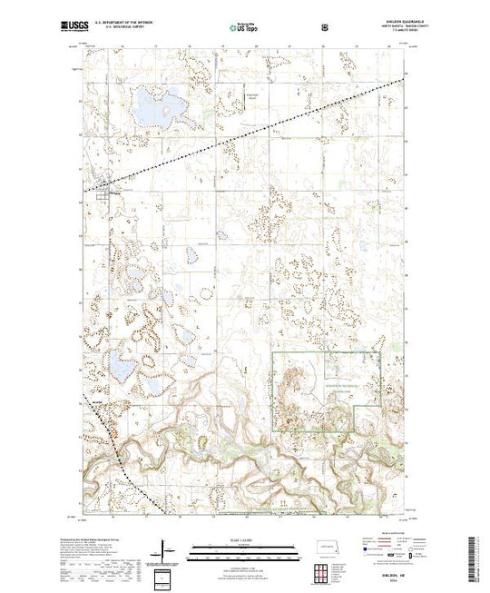 US Topo 7.5-minute map for Sheldon ND – American Map Store