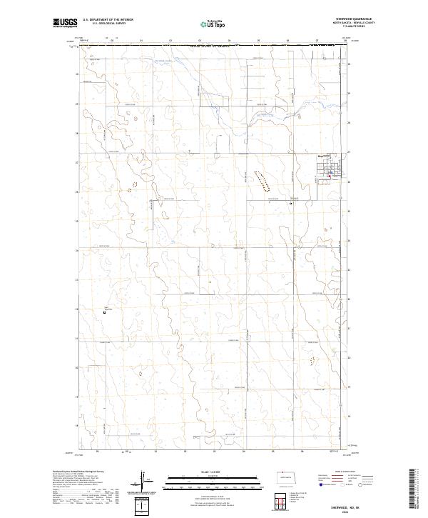 US Topo 7.5-minute map for Sherwood NDSK