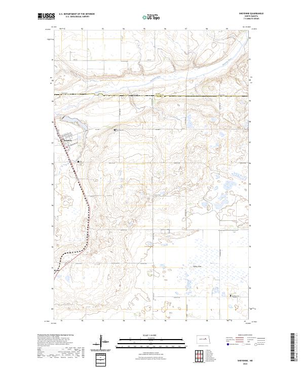 US Topo 7.5-minute map for Sheyenne ND