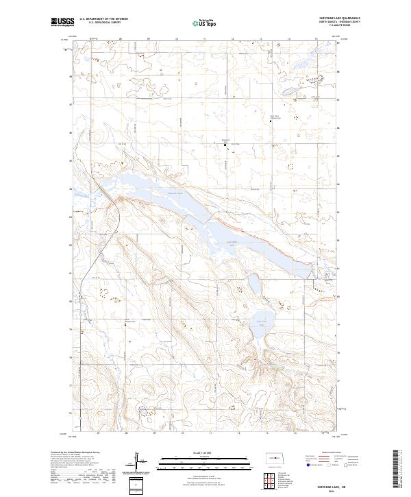 US Topo 7.5-minute map for Sheyenne Lake ND