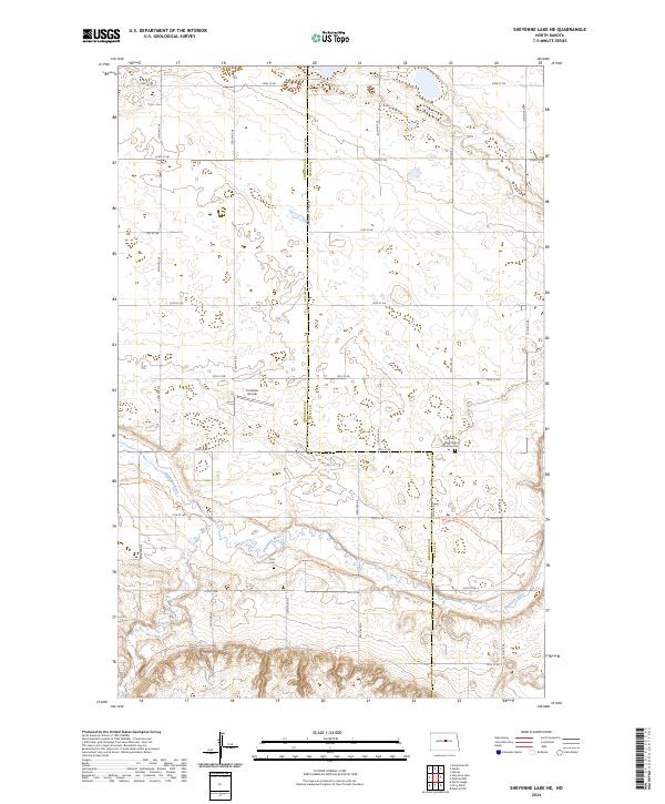 US Topo 7.5-minute map for Sheyenne Lake NE ND