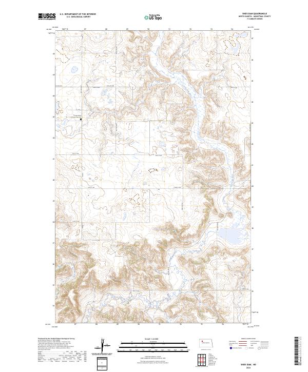 US Topo 7.5-minute map for Sikes Dam ND