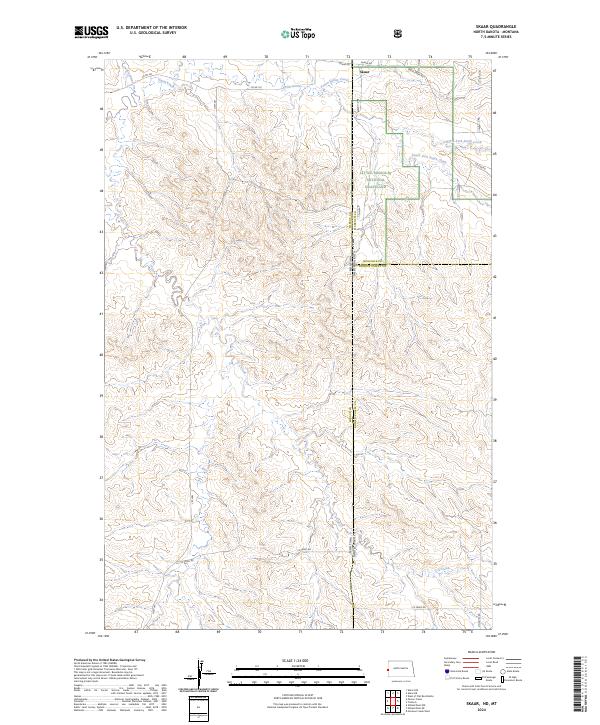 US Topo 7.5-minute map for Skaar NDMT