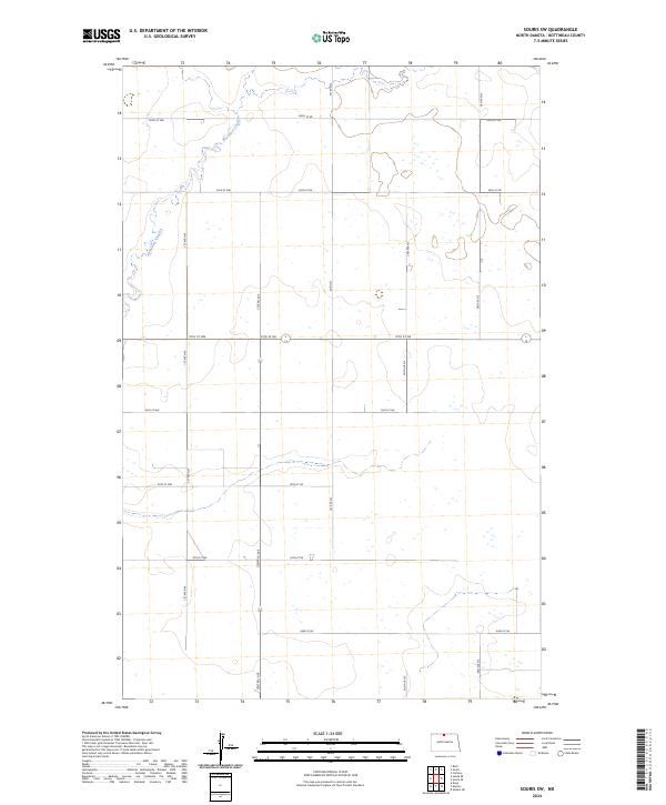 US Topo 7.5-minute map for Souris SW ND