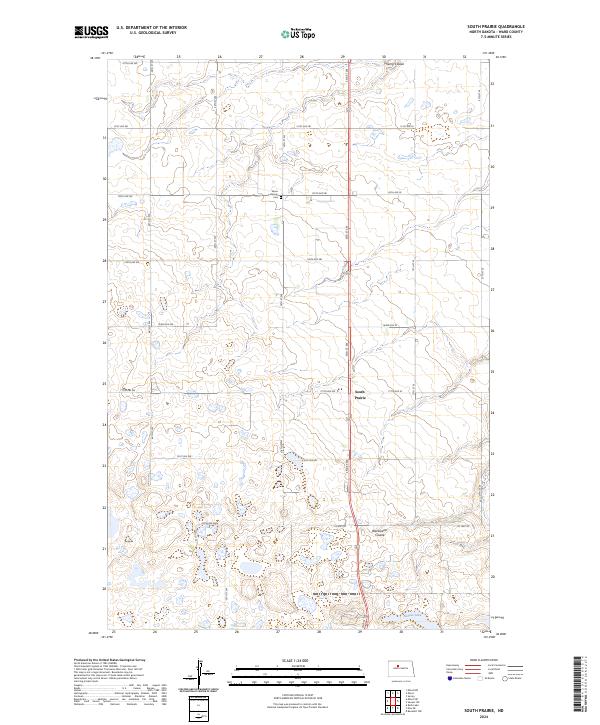 US Topo 7.5-minute map for South Prairie ND