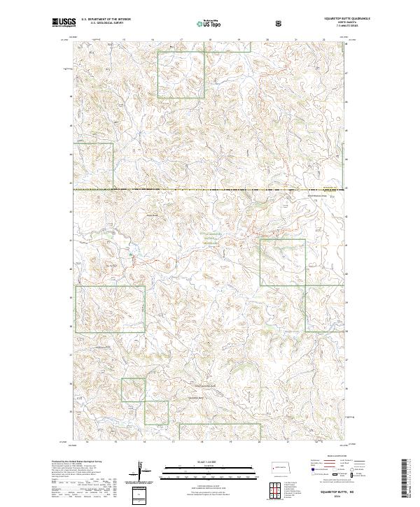 US Topo 7.5-minute map for Squaretop Butte ND