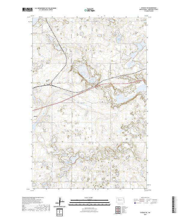 US Topo 7.5-minute map for Stanley SE ND