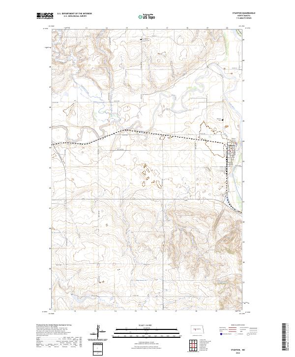 US Topo 7.5-minute map for Stanton ND