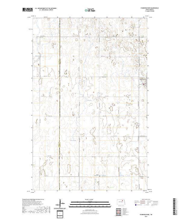 US Topo 7.5-minute map for Starkweather ND