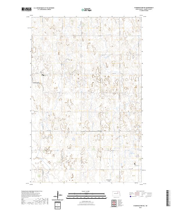 US Topo 7.5-minute map for Starkweather NE ND