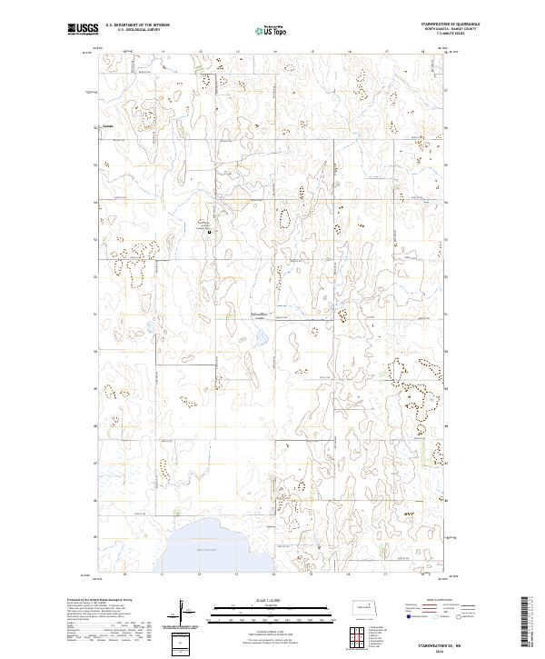 US Topo 7.5-minute map for Starkweather SE ND