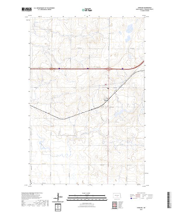 US Topo 7.5-minute map for Sterling ND