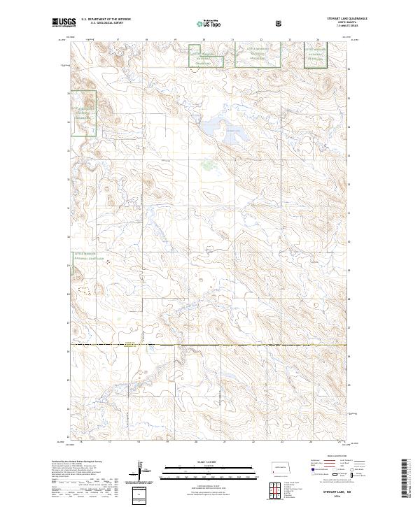 US Topo 7.5-minute map for Stewart Lake ND