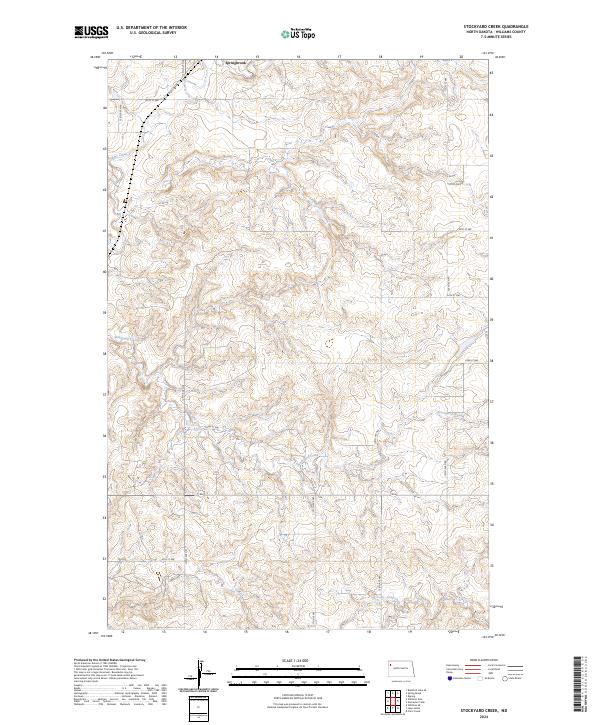 US Topo 7.5-minute map for Stockyard Creek ND