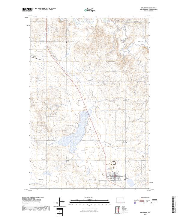 US Topo 7.5-minute map for Strasburg ND
