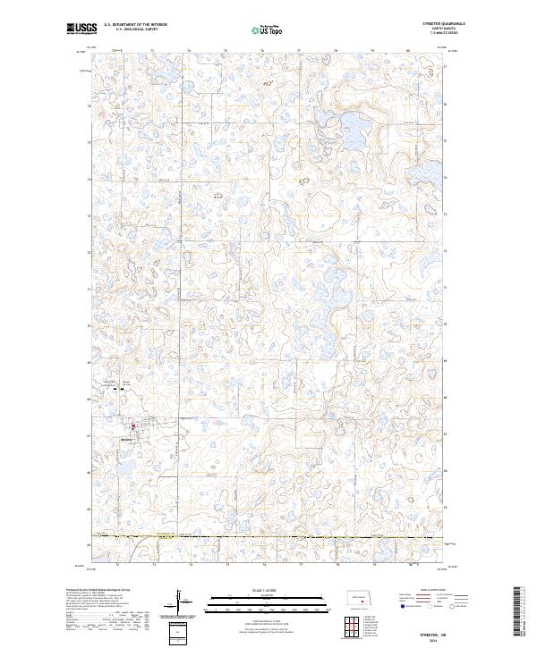 US Topo 7.5-minute map for Streeter ND