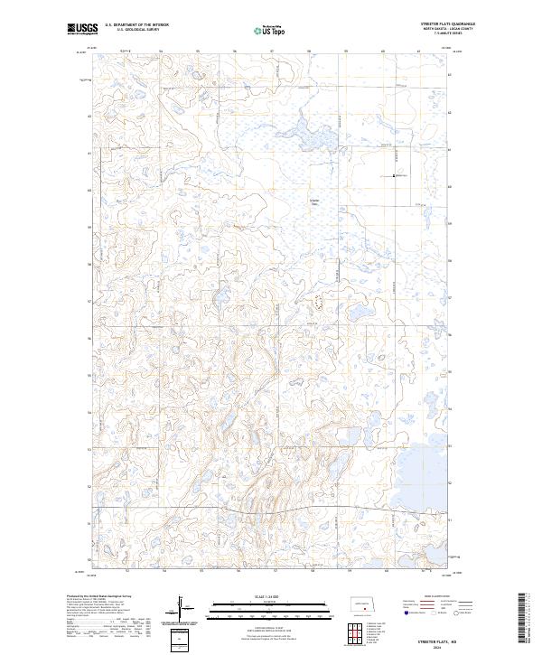 US Topo 7.5-minute map for Streeter Flats ND