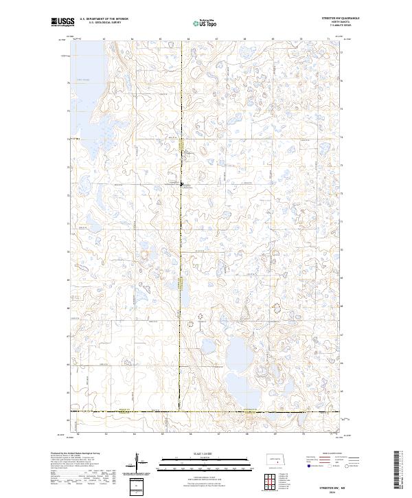 US Topo 7.5-minute map for Streeter NW ND