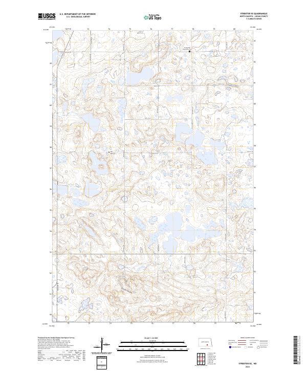 US Topo 7.5-minute map for Streeter SE ND