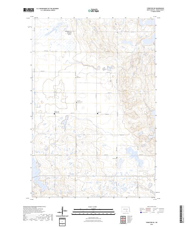 US Topo 7.5-minute map for Streeter SW ND