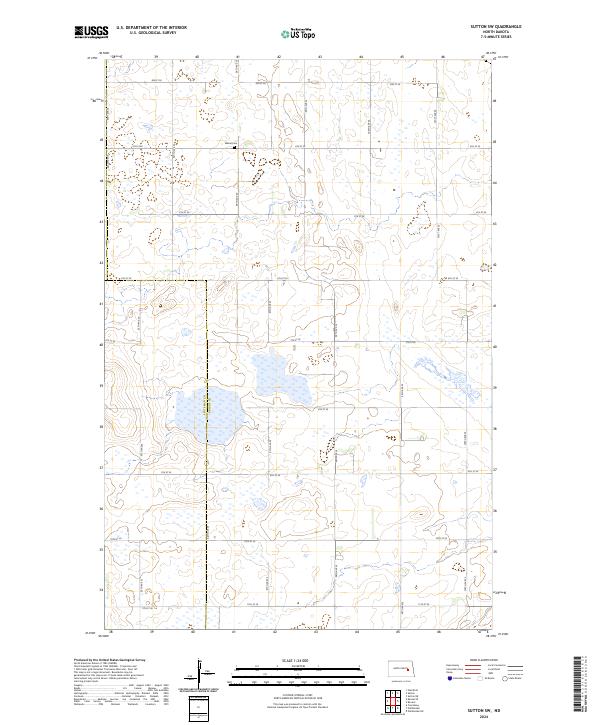US Topo 7.5-minute map for Sutton SW ND