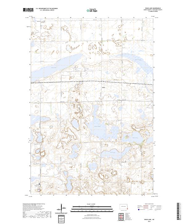 US Topo 7.5-minute map for Swan Lake ND