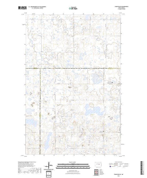 US Topo 7.5-minute map for Sykeston SW ND